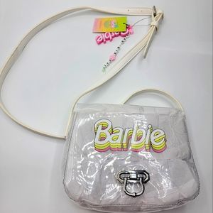 Barbie Graphic Clear Vinyl Crossbody Purse with Charm